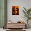 Beautiful African Lesbian surrounded by abstract swirling lines Rolled Posters - Image 16