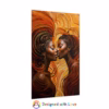 Beautiful African Lesbian surrounded by abstract swirling lines Rolled Posters - Image 27