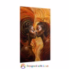 Beautiful African Lesbian surrounded by abstract swirling lines Rolled Posters - Image 31