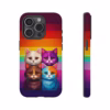 Kawaii Cats colour of the lesbian flag Kawaii art IPhone Cases 2 - Image 64