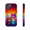 Kawaii Cats colour of the lesbian flag Kawaii art IPhone Cases 2 - Image 49