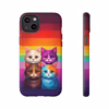 Kawaii Cats colour of the lesbian flag Kawaii art IPhone Cases 2 - Image 37