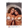 Beautiful Erotic lesbian laying on a bed 1 Rolled Posters - Image 26