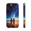 Beautiful lesbian walking on the beach and looking to a milkyway IPhone Cases 1 - Image 5
