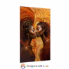 Beautiful African Lesbian surrounded by abstract swirling lines Rolled Posters - Image 7