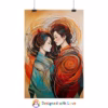 Beautiful Asian Lesbian Swirling Abstract Art Posters Rolled - Image 26