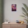 Beautiful Cuberpunk nerdy lesbian women in With stacks of books Rolled Posters 1 - Image 8
