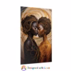 Beautiful African Lesbian surrounded by abstract swirling lines Rolled Posters 2 - Image 23