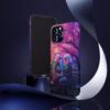 Cyberpunk lesbian women sitting on a bench in blossom park IPhone Cases - Image 16