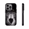 Beautiful lesbian Black and white line art European women IPhone Cases - Image 25