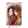 Beautiful Asian Lesbian surrounded by abstract swirling lines Rolled Posters - Image 10