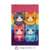Kawaii cats Lesbian Pride flag 3 Rolled Posters - Image 34