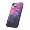 Cyberpunk lesbian women sitting on a bench in blossom park IPhone Cases - Image 22