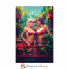 Beautiful Illustration of Two lesbian in Home Garden Rolled Posters 2 - Image 21
