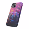 Cyberpunk lesbian women sitting on a bench in blossom park IPhone Cases - Image 38