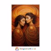 Beautiful Latin Lesbian surrounded by abstract swirling lines Rolled Posters - Image 29