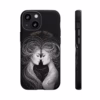 Beautiful lesbian Black and white line art European women IPhone Cases - Image 7