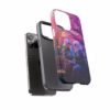 Cyberpunk lesbian women sitting on a bench in blossom park IPhone Cases - Image 47