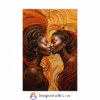 Beautiful African Lesbian surrounded by abstract swirling lines Rolled Posters - Image 9