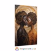 Beautiful African Lesbian surrounded by abstract swirling lines Rolled Posters 2 - Image 31