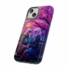 Cyberpunk lesbian women sitting on a bench in blossom park IPhone Cases - Image 18