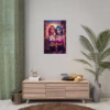 Beautiful Cuberpunk nerdy lesbian women in With stacks of books Rolled Posters 1 - Image 16
