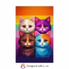 Kawaii cats Lesbian Pride flag 1 Rolled Poster - Image 9