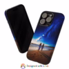 Beautiful lesbian walking on the beach and looking to a milkyway IPhone Cases 2 - Image 65