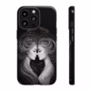 Beautiful lesbian Black and white line art European women IPhone Cases - Image 9