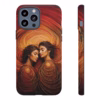 Beautiful lesbian line art latin women IPhone Cases 5 - Image 15