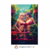 Beautiful Illustration of Two lesbian in Home Garden Rolled Posters 2 - Image 29