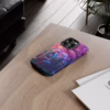 Cyberpunk lesbian women sitting on a bench in blossom park IPhone Cases - Image 32