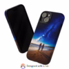 Beautiful lesbian walking on the beach and looking to a milkyway IPhone Cases 2 - Image 53