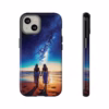 Beautiful lesbian walking on the beach and looking to a milkyway IPhone Cases 1 - Image 17