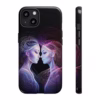 Beautiful Cyberpunk lesbian line art European women IPhone Cases 1