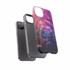 Cyberpunk lesbian women sitting on a bench in blossom park IPhone Cases - Image 39