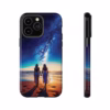 Beautiful lesbian walking on the beach and looking to a milkyway IPhone Cases 1 - Image 41