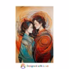 Beautiful Asian Lesbian Swirling Abstract Art Posters Rolled - Image 29