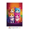 Kawaii cats Lesbian Pride flag 2 Rolled Posters - Image 17