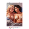 Beautiful Erotic lesbian laying on a bed 4 Rolled Posters - Image 14