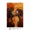 Beautiful African Lesbian surrounded by abstract swirling lines Rolled Posters - Image 30