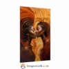 Beautiful African Lesbian surrounded by abstract swirling lines Rolled Posters - Image 15