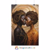 Beautiful African Lesbian surrounded by abstract swirling lines Rolled Posters 2 - Image 18