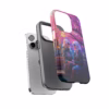 Cyberpunk lesbian women sitting on a bench in blossom park IPhone Cases - Image 27