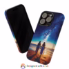 Beautiful lesbian walking on the beach and looking to a milkyway IPhone Cases 1 - Image 65