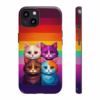 Kawaii Cats colour of the lesbian flag Kawaii art IPhone Cases 2
