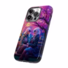 Cyberpunk lesbian women sitting on a bench in blossom park IPhone Cases - Image 26