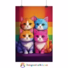 Kawaii cats Lesbian Pride flag 2 Rolled Posters - Image 26