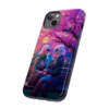 Cyberpunk lesbian women sitting on a bench in blossom park IPhone Cases - Image 34