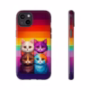 Kawaii Cats colour of the lesbian flag Kawaii art IPhone Cases 2 - Image 33
